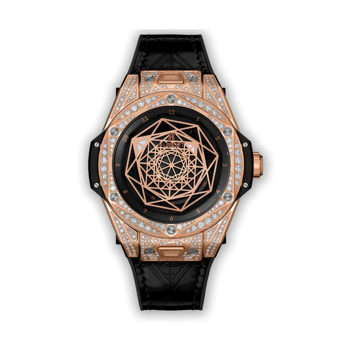 Big Bang Sang Bleu King Gold Pavé 39mm - đồng hồ