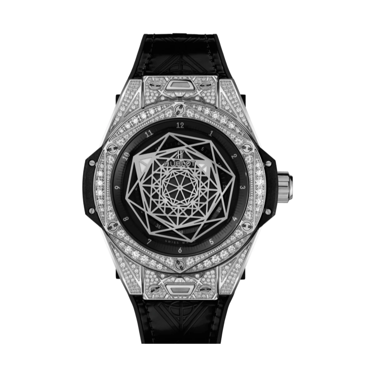Big Bang Sang Bleu Steel Pavé 39mm - đồng hồ