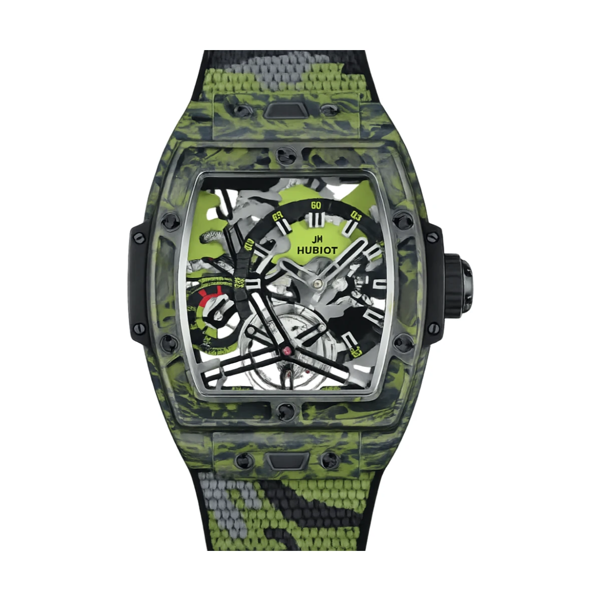 Spirit of Big Bang Tourbillon 5-Day Power Reserve Carbon Green Camo 42mm Limited Edition 30pcs - đồng hồ