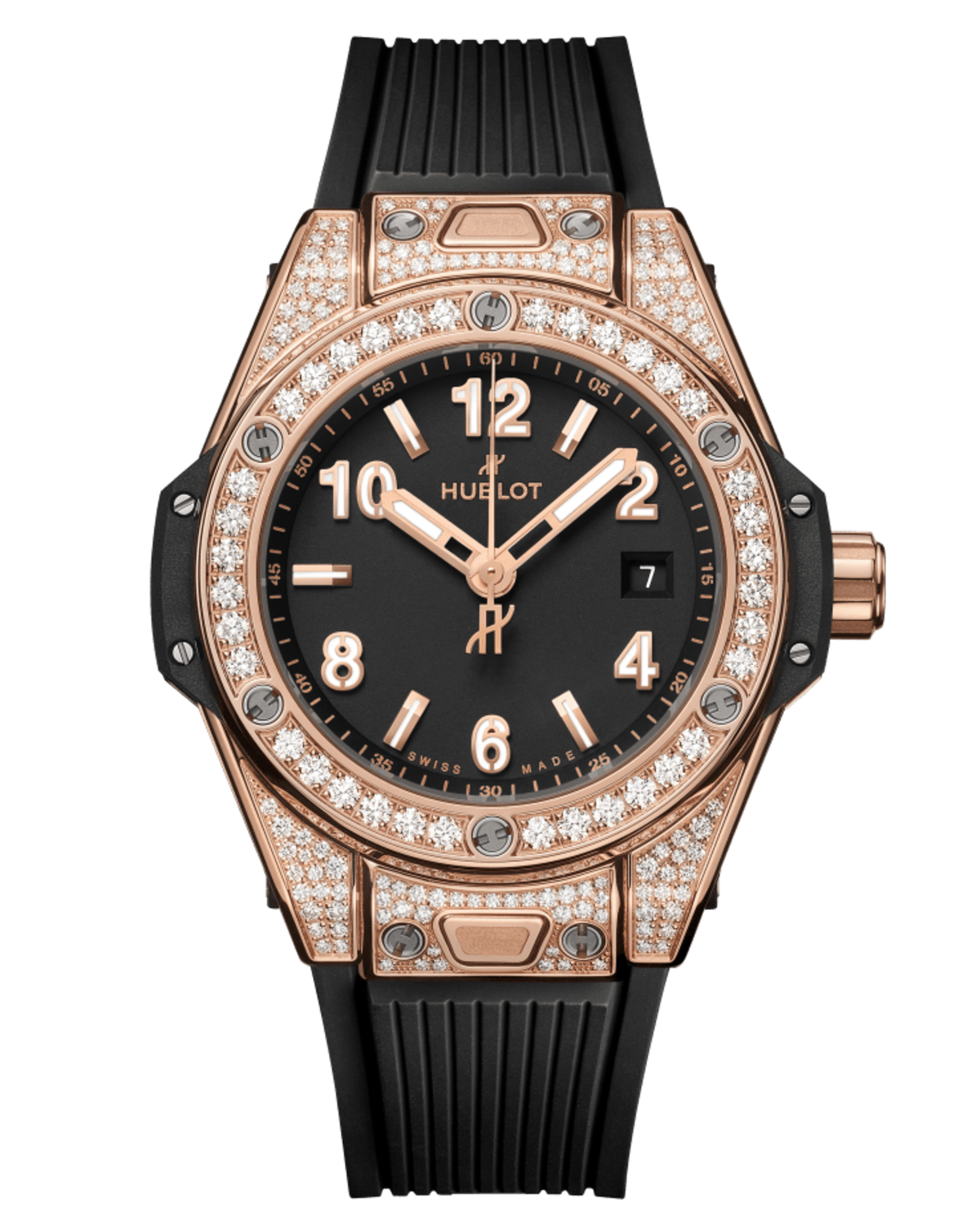 One Click King Gold Pavé 33mm - đồng hồ Hublot chính hãng
