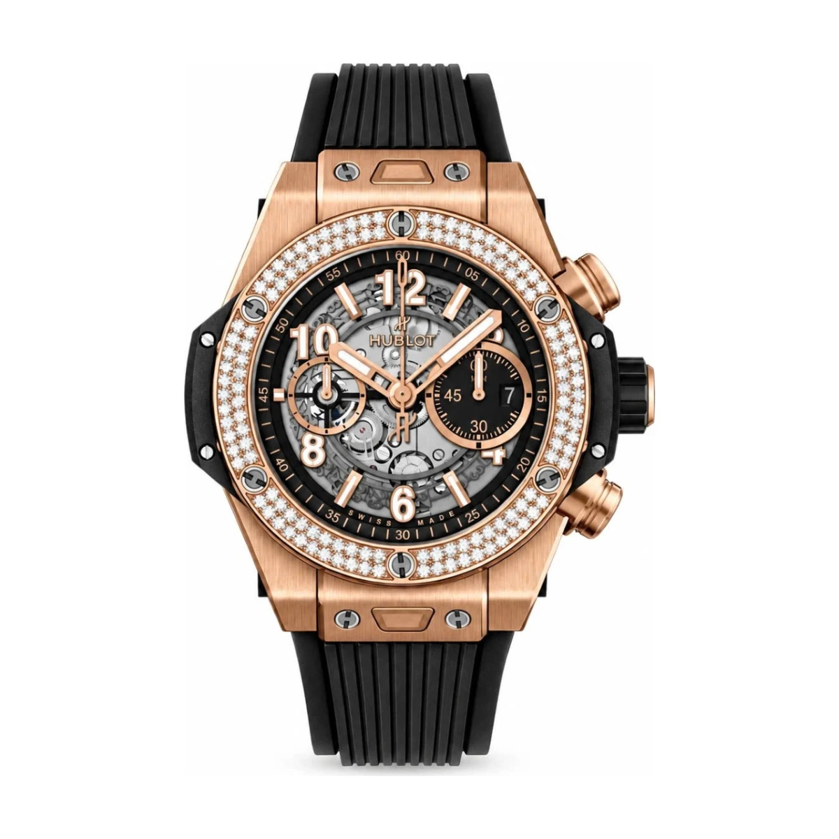 Big Bang Unico Gold Benzel Diamond 42mm - đồng hồ Hublot chính hãng