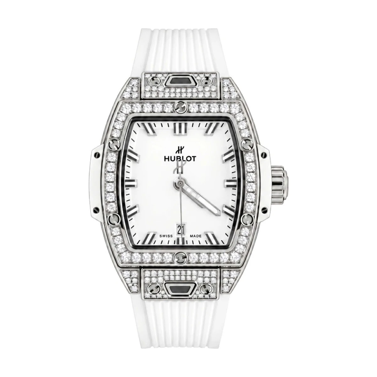 Steel White Pavé Diamonds 32mm