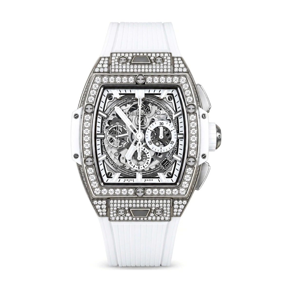 Spirit Of Big Bang Pave Diamond White 42mm