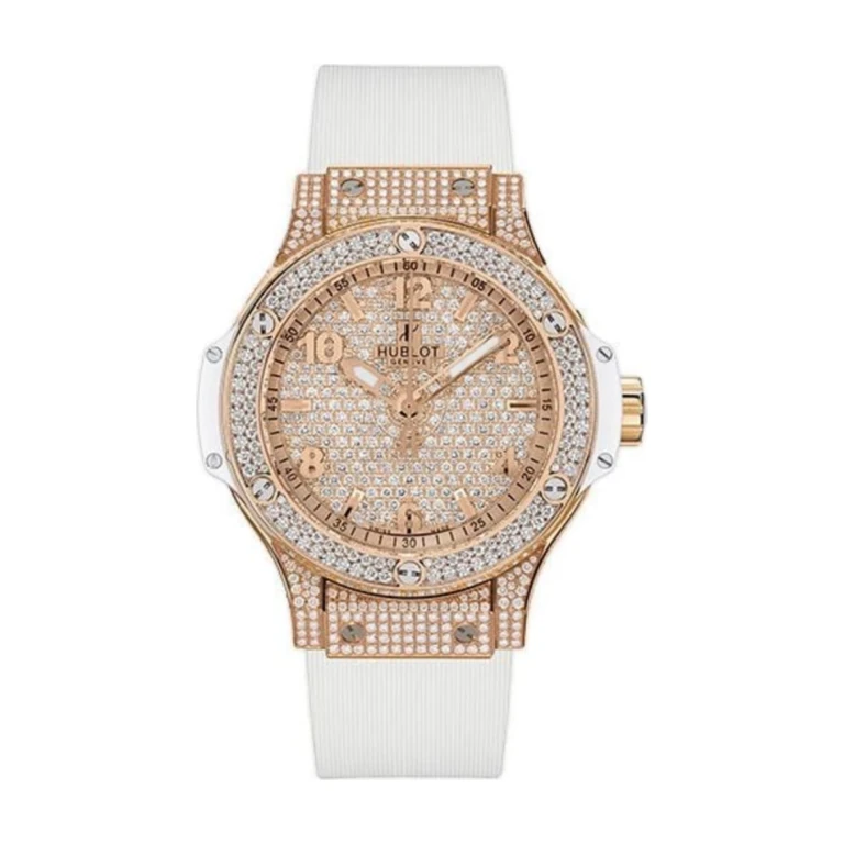 Big Bang Gold 38mm Full Diamond White - đồng hồ Hublot chính hãng