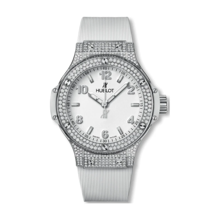 Big Bang Steel Pave Diamonds  White 38mm chính hãng tại Titan Timepieces