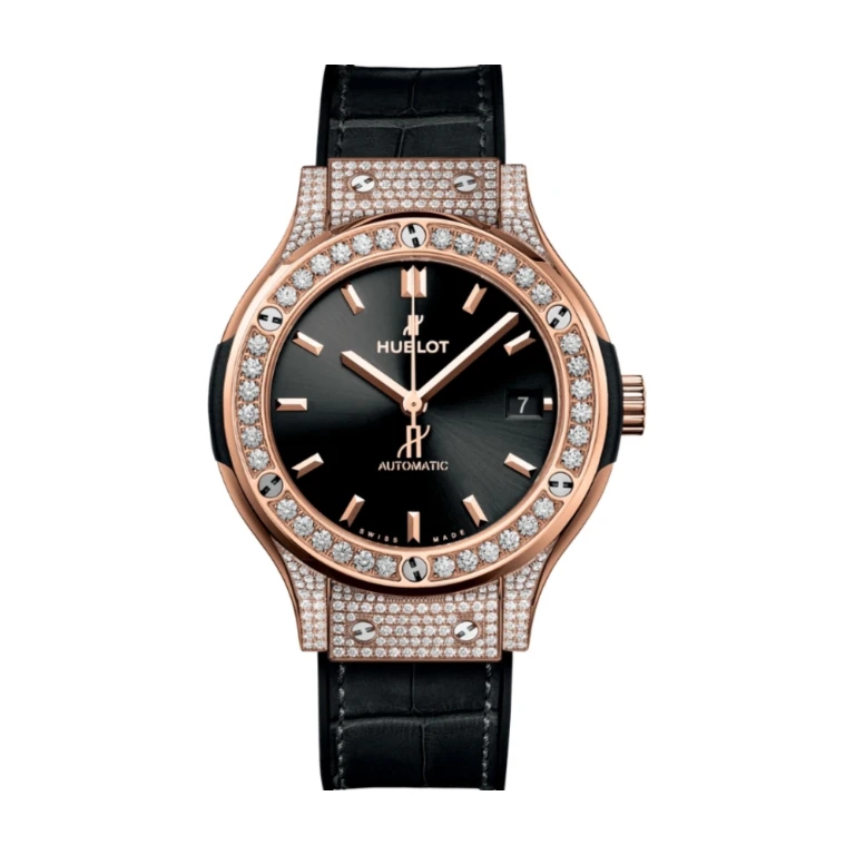 Classic Fusion King Gold Pave Diamond 38mm - đồng hồ Hublot chính hãng
