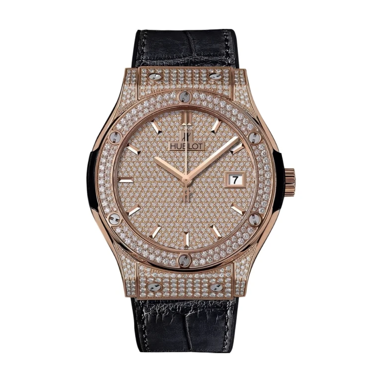 Classic King Gold Full Diamond 42mm - đồng hồ Hublot chính hãng