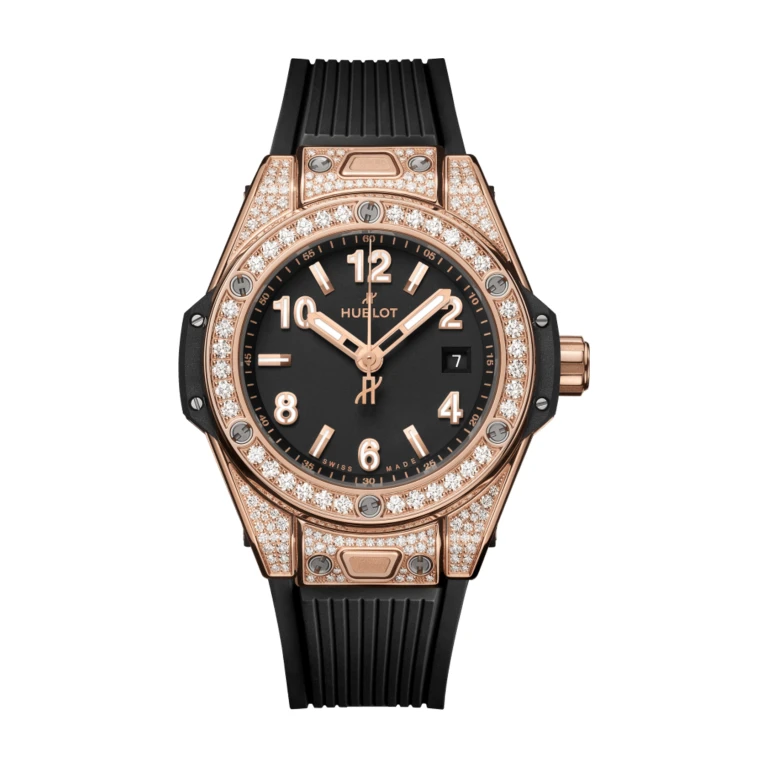 One Click King Gold Pavé 33mm - đồng hồ Hublot chính hãng